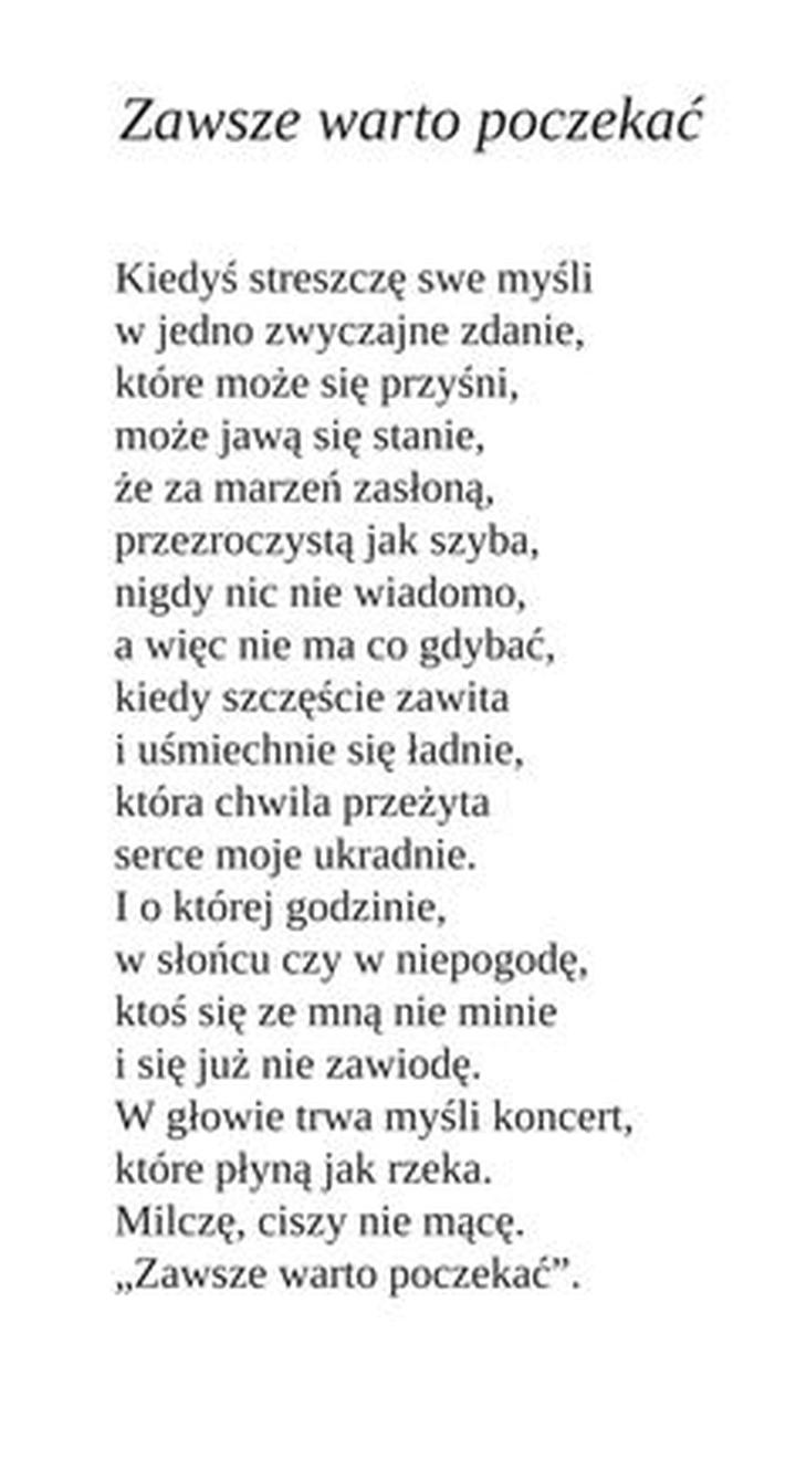 Codzienna inspiracja poetycka