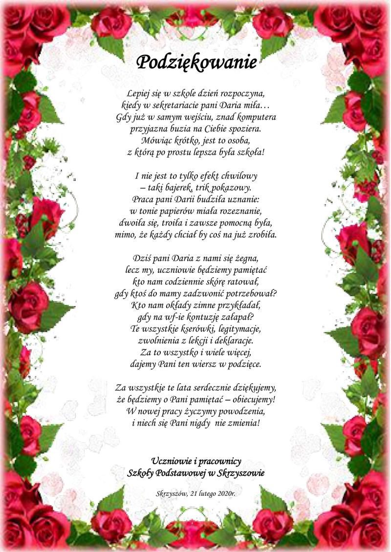 Wiersze na pożegnanie ósmoklasistów