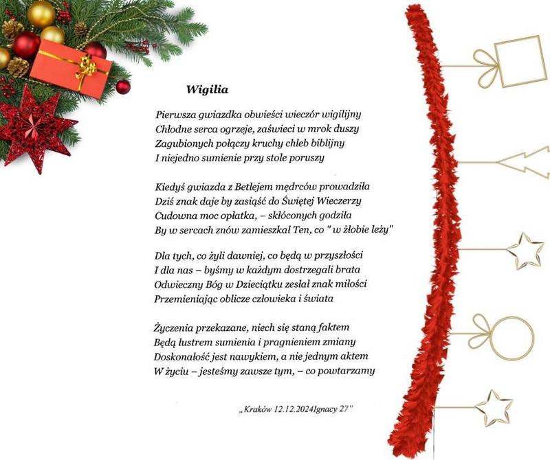 Wigilijne obyczaje w poezji